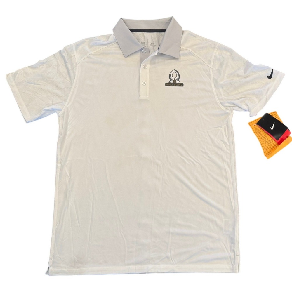 Nike NFL Pro Bowl Polo Shirt Mens Medium White Dri-FIT Sample 828607-100